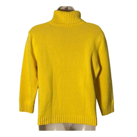 Vintage Ralph Lauren Womens Yellow Turtleneck Sweater Size L - Picture 2 of 7